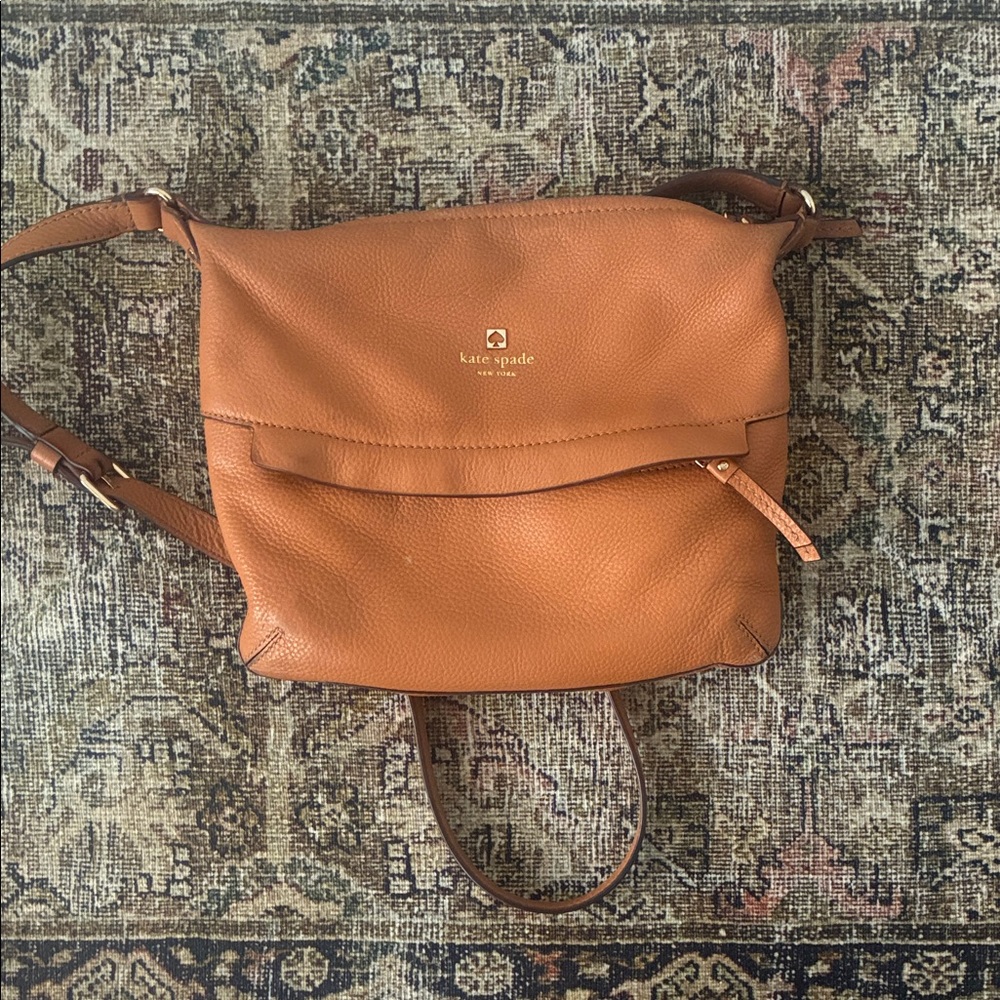 Kate Spade Leather Tan/Brown/Camel Crossbody Bag